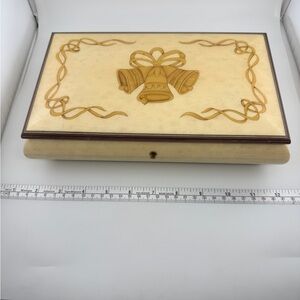 Vintage San Francisco Music Jewelry Box Italian Hand Made w/Rose and Elm Wood